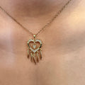 heart dreamcatcher necklace