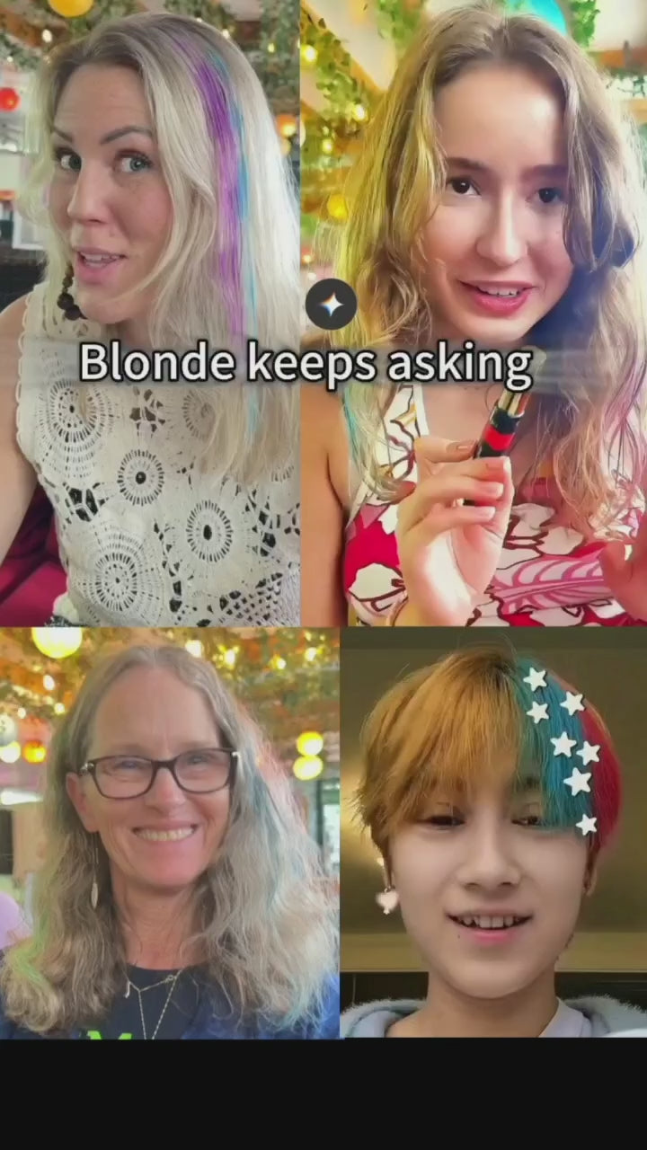 Temporary Hair Color - 6 Shades in One Gift Box